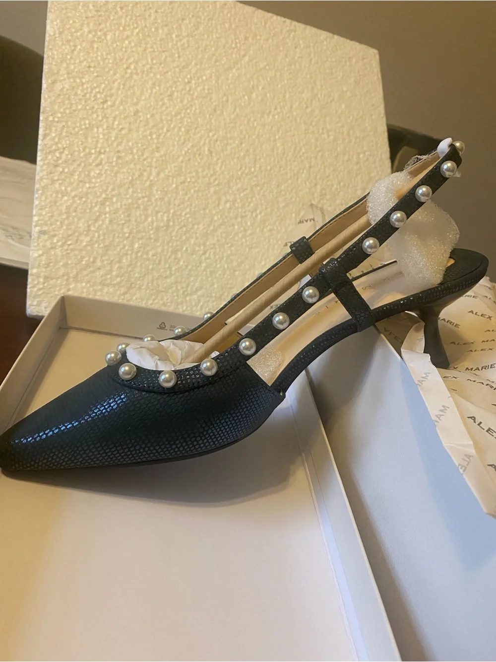 Alex Marie Embossed Slingback Pumps